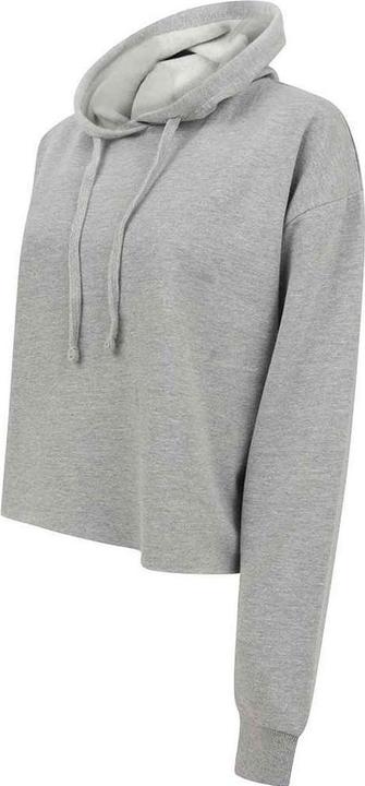 Actual product image Super Flying Model Womens/Ladies Slounge Plain Heather Crop Hoodie (XS)