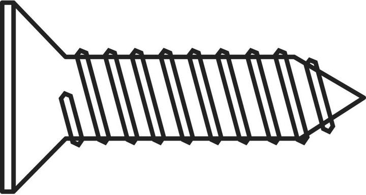 Actual product image Toolcraft Countersunk-head tapping screws 2.9 mm 6.5 (100 Screws per piece)