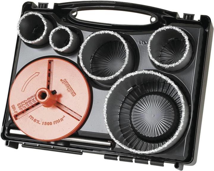 Actual product image wolfcraft wolfcraft 1 Bohrkranz-Set ø33,53,68,73,83mm (33, 53, 68, 73, 83 mm)