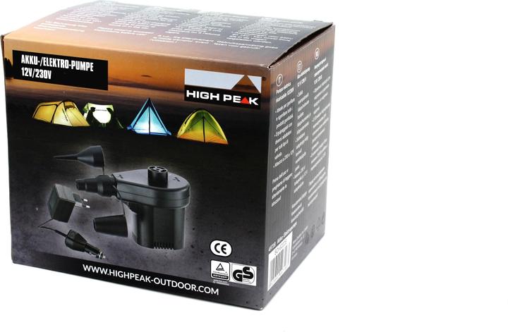 Image du produit High Peak Pompe électrique à batterie 12/230 volts