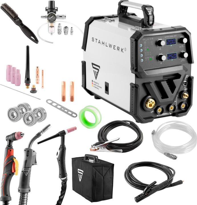 Produktbild Stahlwerk 4 in 1 Kombi-Schweissgerät CTM-250 ST mit 200 A und 50 A Plasma-Funktion