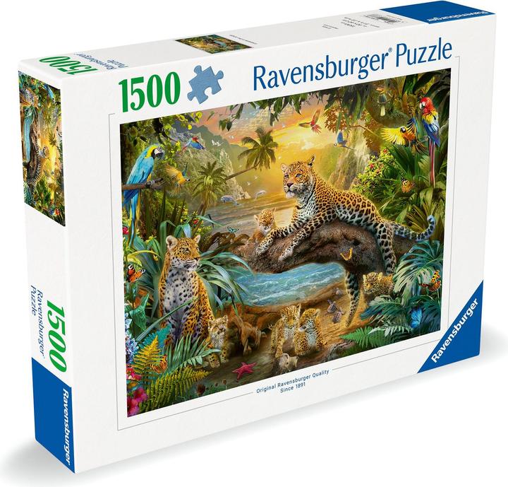 Produktbild Ravensburger Leopardenfamilie im Dschungel (1500 Teile)