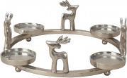Produktbild IKO Metall-Adventskranz mit Rentieren d=40cm h=12cm