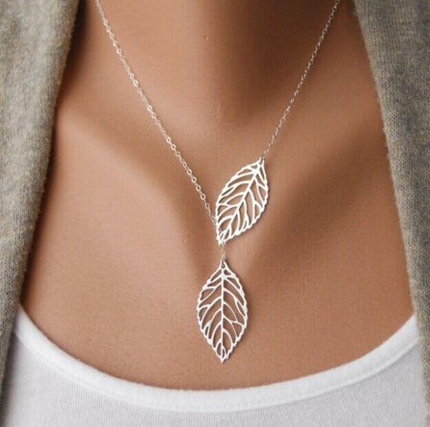 Immagine prodotto PhoneLook Collana Bijoux nobile e bella misura universale a doppia foglia (Alluminio)