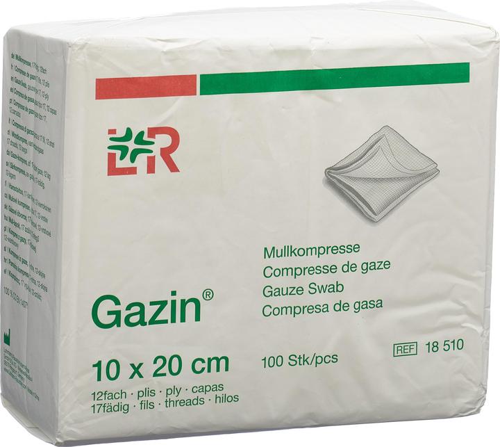 Produktbild Gazin Mullkompressen 10x20cm 12-fach/17-fädig ohne RK