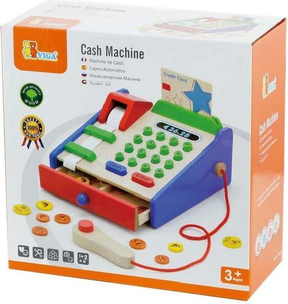 Image du produit Viga Toys Caisse enregistreuse en bois