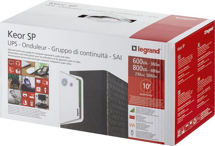 Immagine prodotto Legrand Keor SP Line-Interactive 0,8 kVA 4 uscite AC (800 VA, 480 W, Interattivo linea UPS)