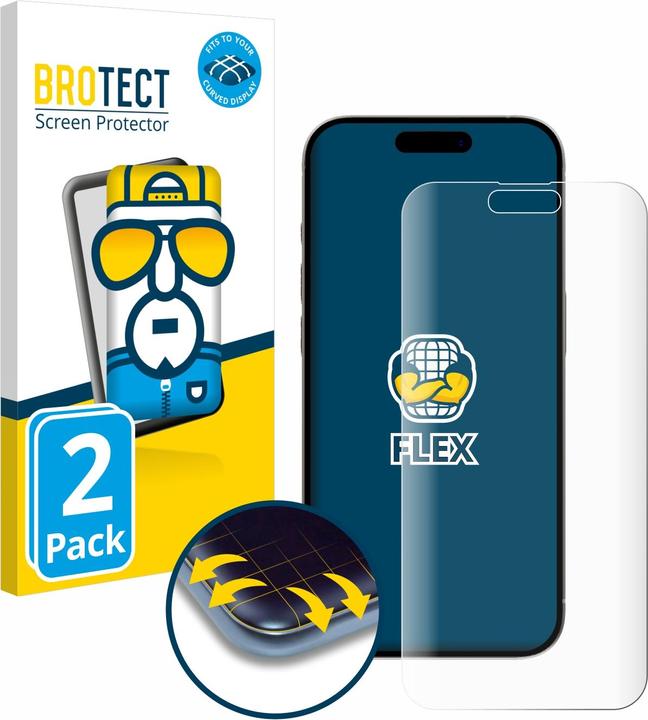 Actual product image BROTECT Full-Cover Protector (2 Piece, Apple iPhone 15 Plus)