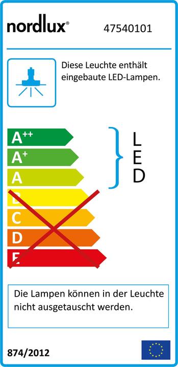 Energie-Label Nordlux Aufbauleuchte (500 lm, GU10)