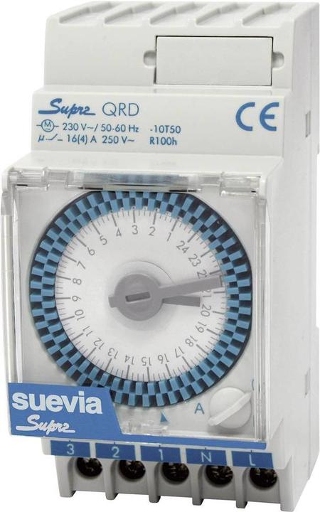 Immagine prodotto Suevia Timer a binario top-hat analogico