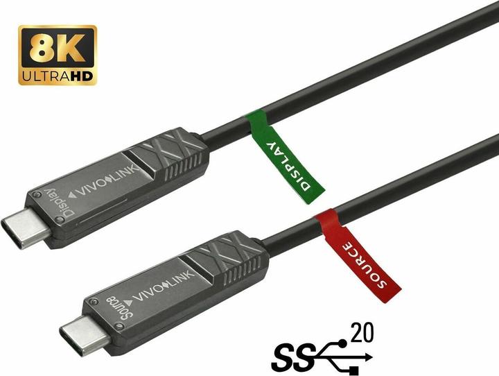 Produktbild Vivolink USB-C to USB-C Cable 10m (10 m, USB 3.2 Gen 2)