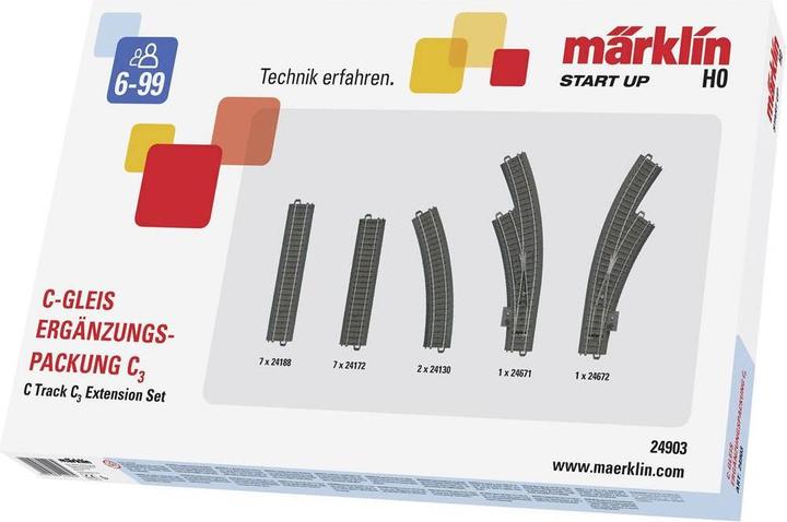 Actual product image Märklin H0 C-track (with ballast) 24903 (Track H0)