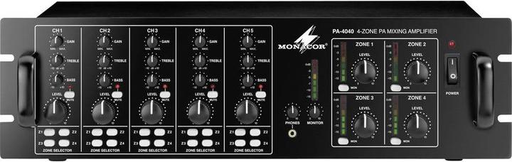 Image du produit Monacor Amplificateur Public Adress PA-4040 40 W 4 zones (Amplificateur)