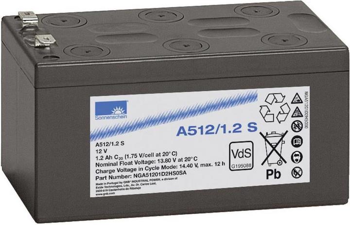 Produktbild Sonnenschein Bleiakku 12 V 1.2 Ah GNB A512/ (12 V, 1200 mAh)