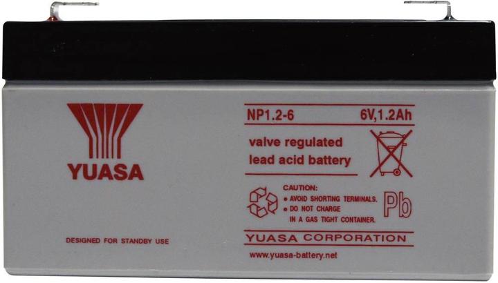 Actual product image Yuasa Lead battery 6 V 1.2 Ah NP1.2-6 NP (6 V, 1200 mAh)
