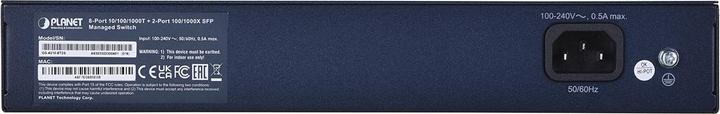 Produktbild Planet 10/100/1000T + 2-Port Managed L2/L4 Gigabit Ethernet (10/100/1000) 1U Blau (10 Ports)