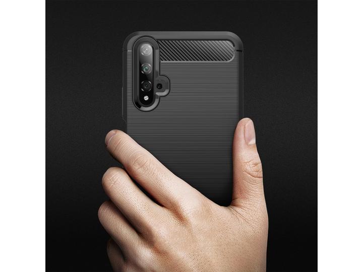 Produktbild Screenguard Huawei Nova 5T Hülle Carbon Brushed Soft TPU (Huawei Nova 5T)