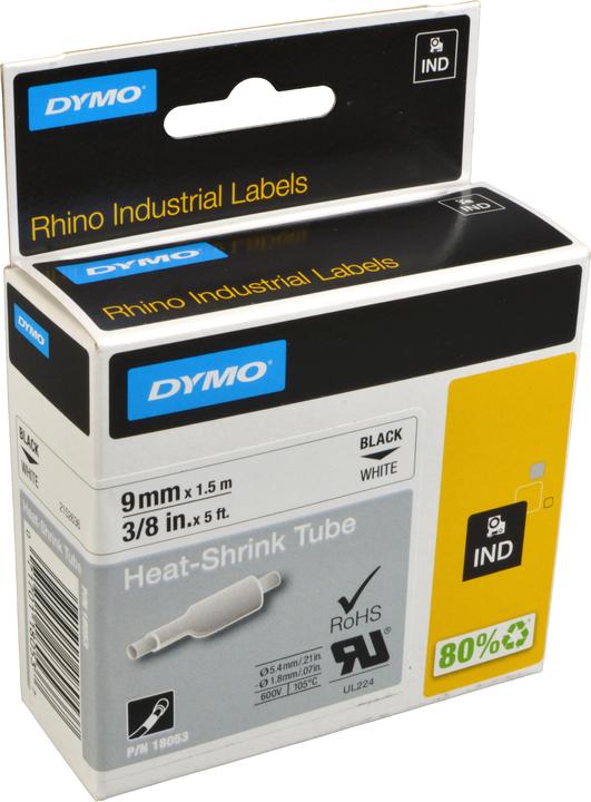 Produktbild Dymo Rhino Heissschrumpfschlauch (0.90 cm, Weiss)