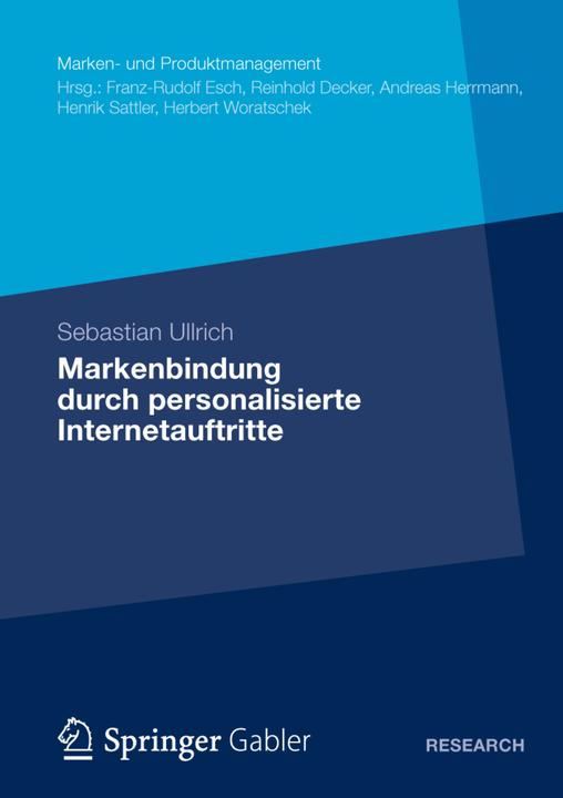 Image du produit Markenbindung durch personalisierte Internetauftritte (Allemand, Sébastien Ullrich, 2012)