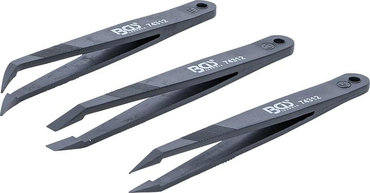 Actual product image BGS Plastic Tweezers Set | 3 pcs.
