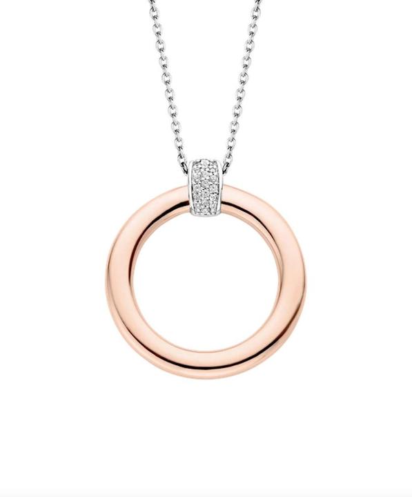 Image du produit Ti Sento Milano Collier rond avec zirconium doré à l'or rose 3924ZR/48 (Argent sterling 925, 52 cm)