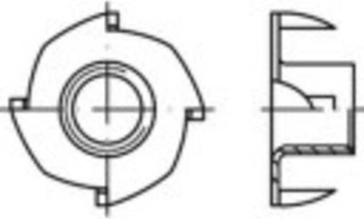 Produktbild Toolcraft Einschlagmuttern M10 Stahl gal (M10)