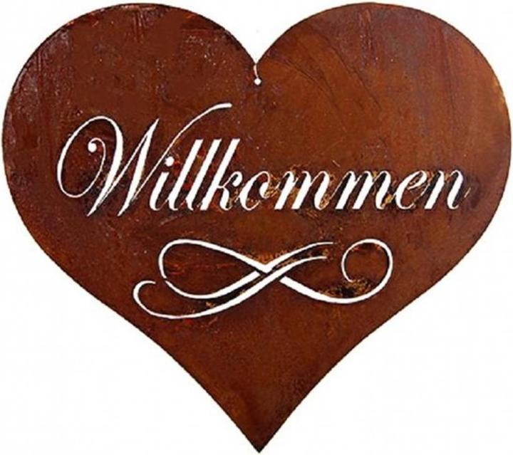 Actual product image Ambiance Technology Hanging decoration heart welcome, 30 cm (0.5 x 28 x 30 cm)