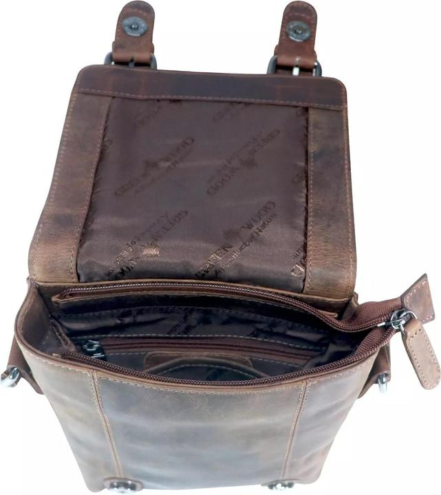 Produktbild Greenwood Herrentasche Echtleder 9 Zoll Aden Vintage Look Sandel No.1