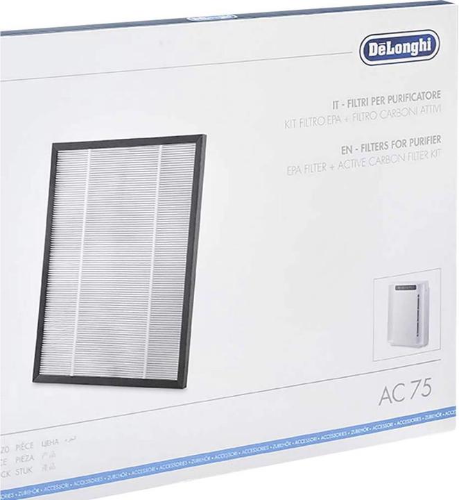 Produktbild De'Longhi EPA/Aktivkohlefilter Schwarz AC 75 (1 x)