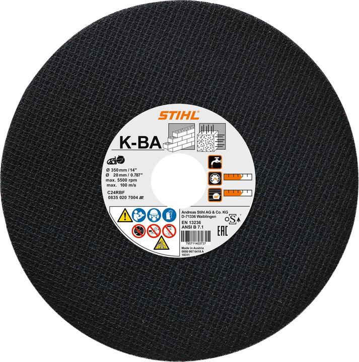 Actual product image Stihl 8350207001 Synthetic resin cutting-off wheel