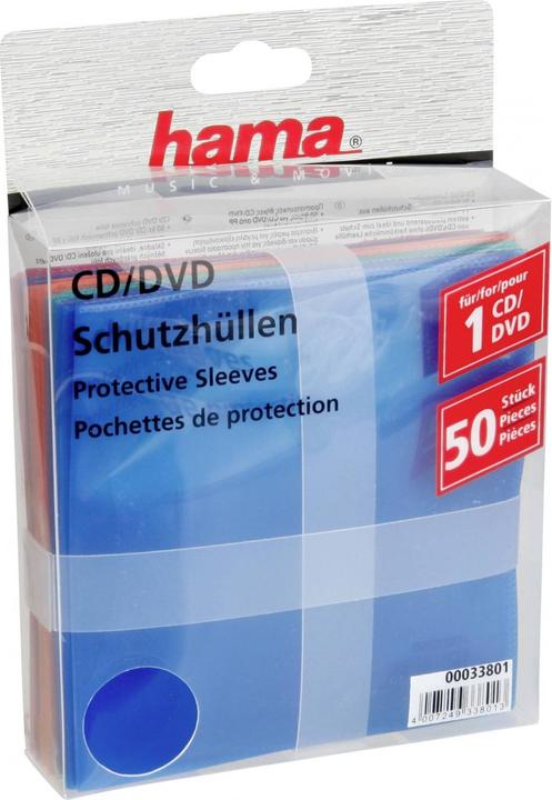 Hama 1x50 CD-ROM/DVD-ROM Sleeves coloured
