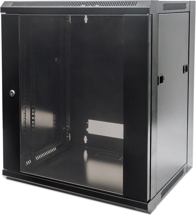 Produktbild Intellinet 19 Zoll Wandgehäuse 19" Wandverteiler, 9HE, 450mm tief, schwarz (9 HE, 19 Zoll Rack)