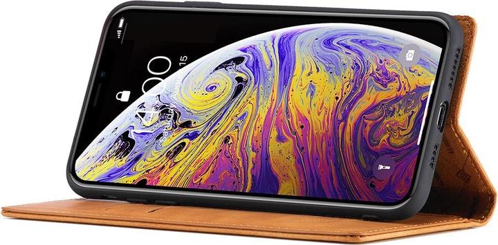 Produktbild Cover-Discount iPhone Xs / X - Stand Flip Case Hülle braun (Apple iPhone XS)