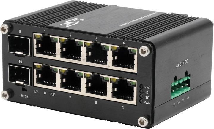 Image du produit Exsys Mini commutateur PoE+ administrable sur le Web 8x 1 Gbit/s + 2x SFP (10 Ports)