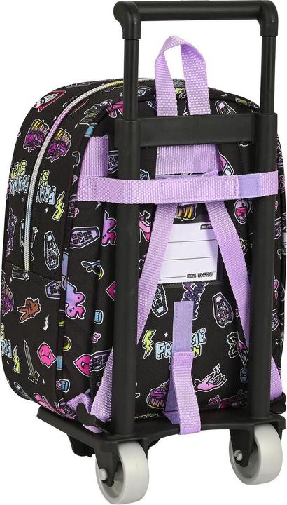 Produktbild Monster High Schulrucksack mit Rädern Creep Schwarz 22 x 27 x 10 cm