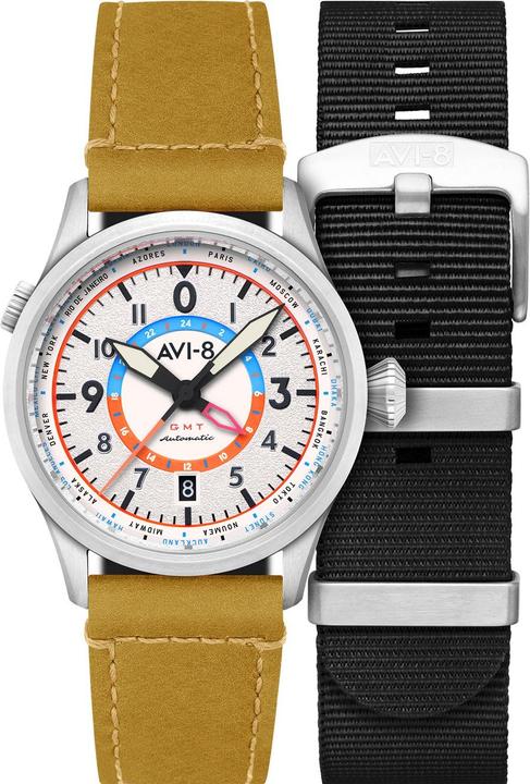 AVI-8 AV-4120-02 Wingman Worldtimer GMT (Fliegeruhr, 41 mm)