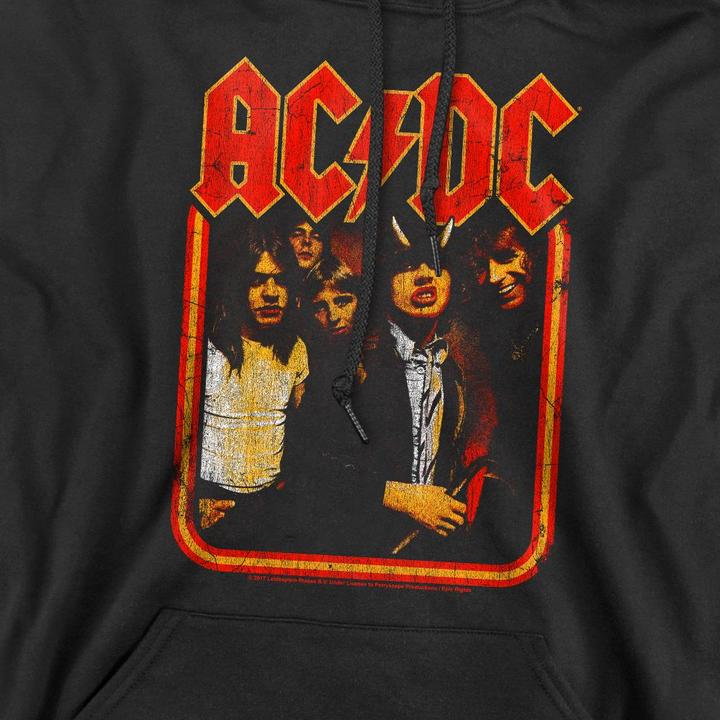 Immagine prodotto AC/DC Felpa con Cappuccio Group Distressed Uomo (S)