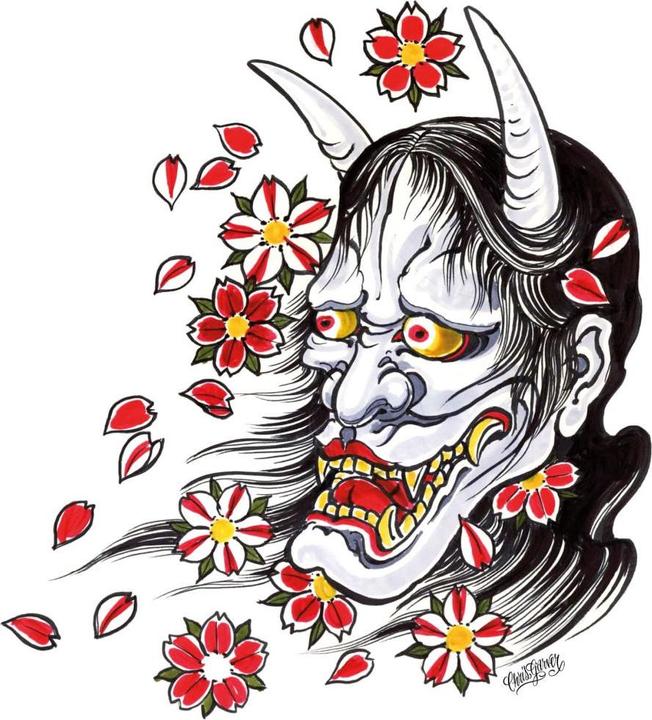 Produktbild Miami Ink Hannya Maske (37 x 40 cm)