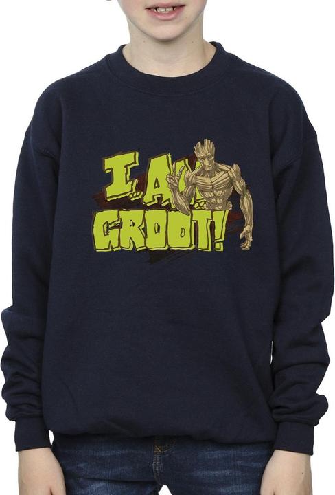 Actual product image Guardians of the Galaxy Boys I Am Groot Sweatshirt (140, 146)
