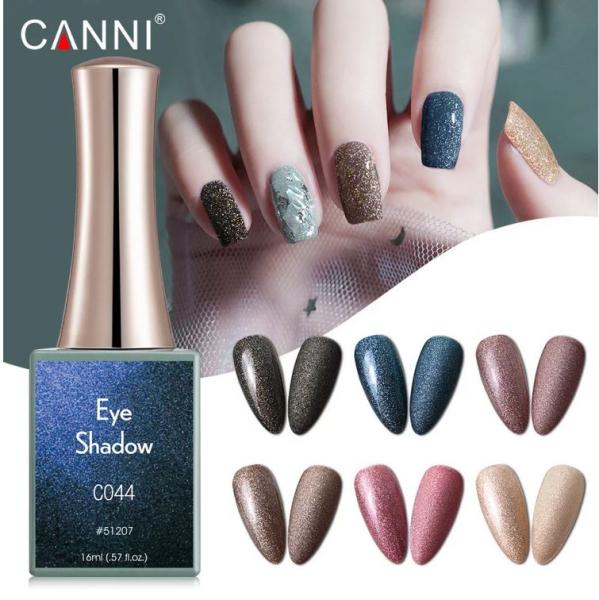 Produktbild Canni Gellack Eye Shadow C047 UV/LED (Rosa Glitzer, Gel-Effekt Nagellack)