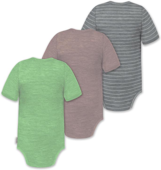 Actual product image Normani Set of 3 baby merino short-sleeved body "Tihoi" - 9319 (86)