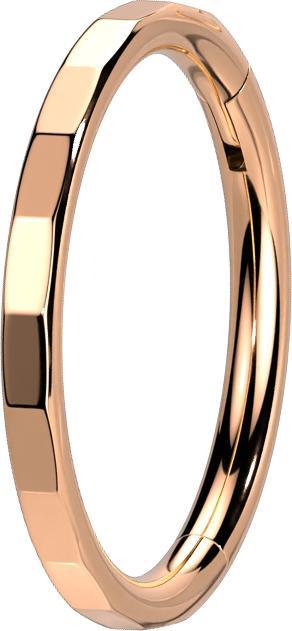 Star Piercing Micro Segmentring klappbar rosegold Kanten gebrochen (ohne Messing, Titan G23)
