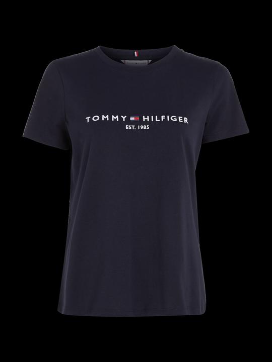 Produktbild Tommy Hilfiger Damen T-Shirt Heritage Hilfiger C-Nk Reg Tee mit Rundhalsausschnitt, Blau (Desert Sky (XS)