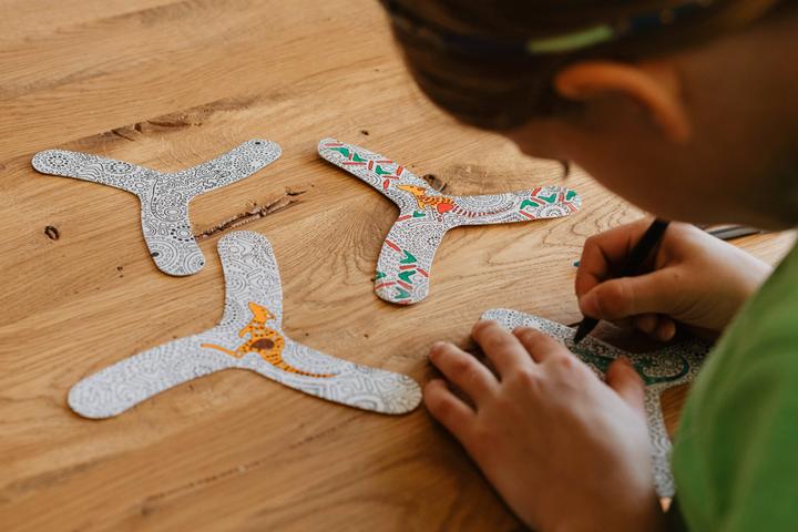 Actual product image Tic Toys Boomerangs to design yourself, 30 pieces