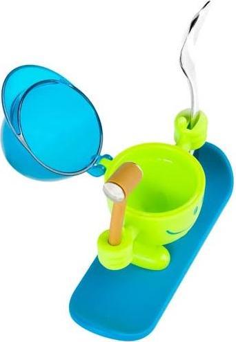 Produktbild WMF Eierbecher mit Löffel lustiger Eierbecher Kinder Kunststoff McEgg grün (1 x)