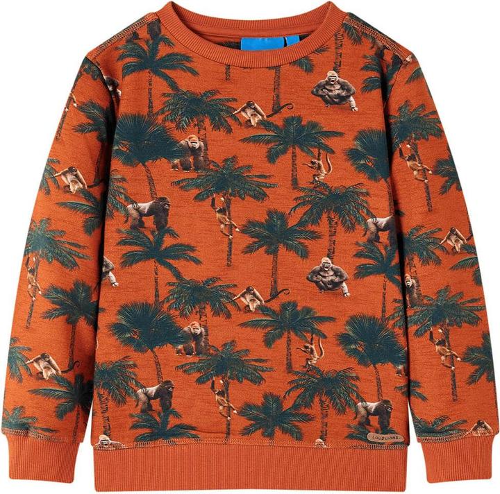 VidaXL Kinder-Sweatshirt Helles Rostbraun 128,Material: 95 (128)