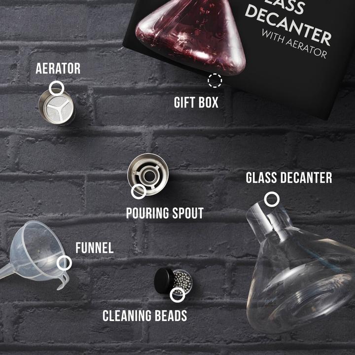 Immagine prodotto Oak & Steel Wein Dekanter mit Aerator (1.50 l)