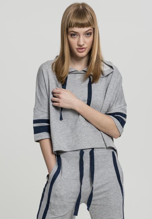 Produktbild Urban Classics Ladies Taped Short Sleeve Hoody (XS)