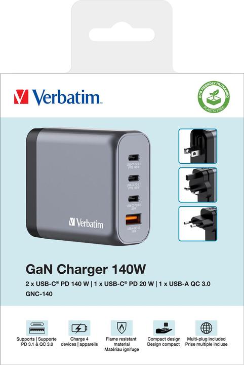 Image du produit Verbatim GNC-140 GaN Charger (140 W)
