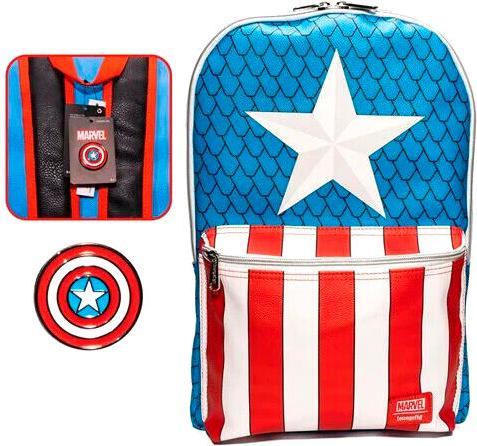 Loungefly Marvel Captain America Rucksack with pin 45cm